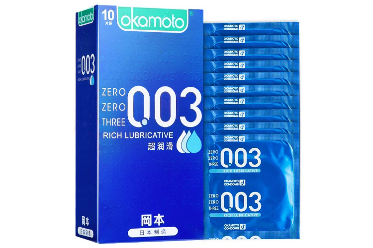 OKAMOTO CONDOMS-10 SUPER LUBRICATING (BLUE)